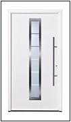 Hormann TPS 700 steel entrance door with sectioned central glass panel 
